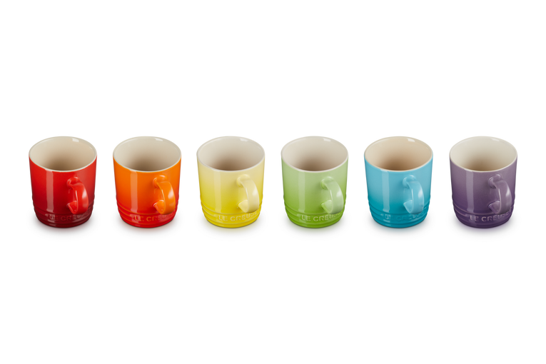 Espressotassen Rainbow Steinzeug aus DE 6er-Set | Creuset Le III